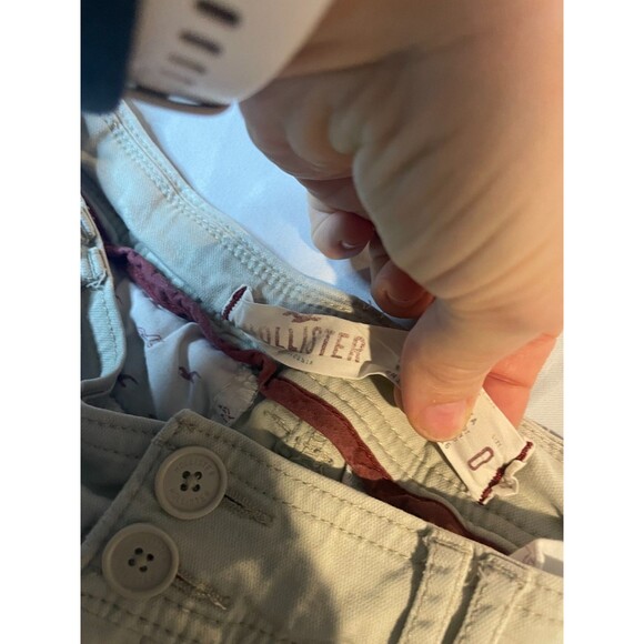 Hollister Shorts Womens Size 0 Y2K Chino Twill Stretch Summer Hot Pants Booty - Picture 3 of 4